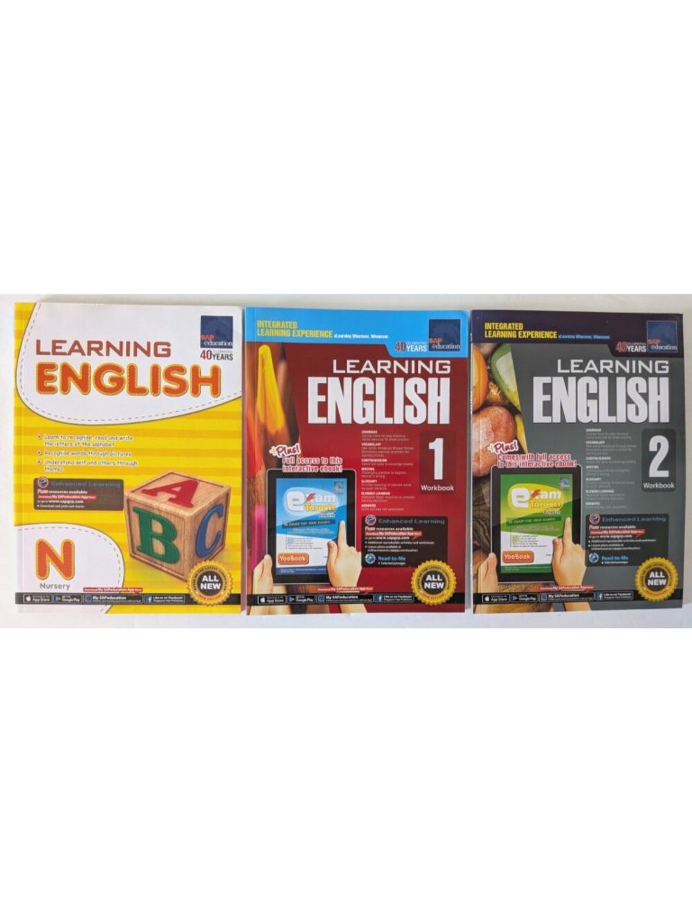 SAP Education Learning English 3 Workbooks Paperback 1,2 ,Nursery 2019 Singapore